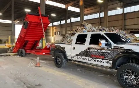 Gilbert & Sons company truck on a job site in Las Cruces, NM