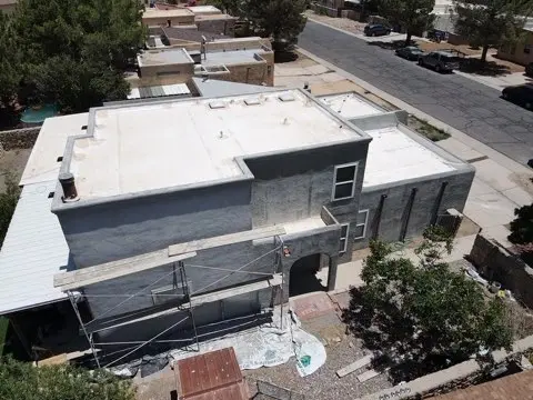 Commercial stucco and EIFS project under construction